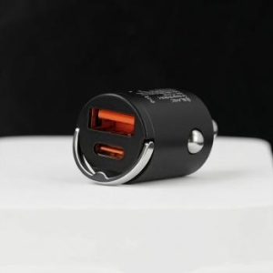 Ładowarka samochodowa USB + Typ C Blavec BS-02B-C Aero QC 3.0 18W PD 30W z kablem Typ C na Typ C Czarny - 204371