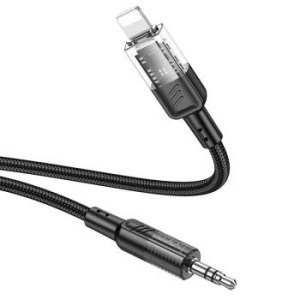 Kabel AUX Jack 3,5 mm do Lightning Hoco 1,2m UPA27 Czarny - 204358