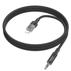 Kabel AUX Jack 3,5 mm do Lightning Hoco 1,2m UPA27 Czarny - 204359