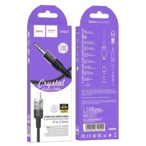 Kabel AUX Jack 3,5 mm do Lightning Hoco 1,2m UPA27 Czarny - 204361