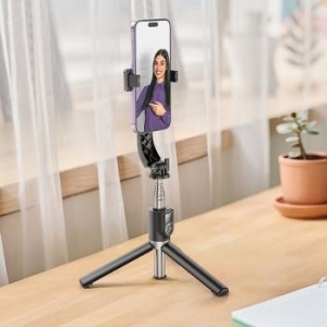 Uchwyt do Selfie Tripod z pilotem bezprzewodowym Hoco K20 Czarny - 204316