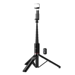 Uchwyt do Selfie Tripod z pilotem bezprzewodowym + światłem LED Hoco K34 Czarny - 204331
