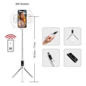 Uchwyt do Selfie Stick Coco Blavec P-04 tripod + pilot 0,7m Biały - 205431