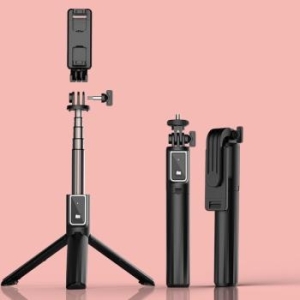 Uchwyt do Selfie Mini z odpinanym pilotem bluetooth i tripodem P40L Czarny - 205401