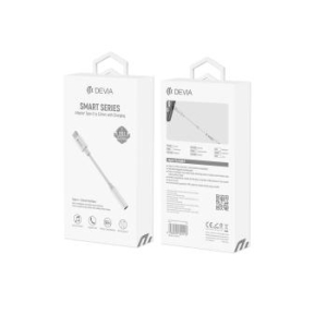Adapter Typ C - jack 3,5mm Devia EC608 Biały - 205357