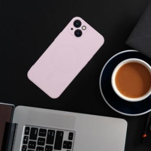 Silicone Mag Cover Apple iPhone 13 (camera protection) Różowy - 205468