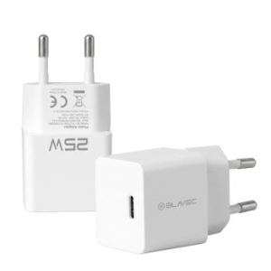 Ładowarka sieciowa Typ C Blavec BC-10 PD 25W 3A Biały - 205576