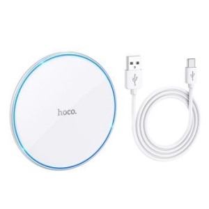 Ładowarka Indukcyjna Hoco 2A 15W z podświetleniem CW6 PRO Biały - 205564