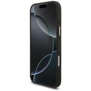 Markowy Hard Case Guess 4G PU W  Triangle Logo Apple iPhone 17 Pro Max Złoty/Czarny - 205555
