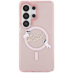 Markowy Hard Case Karl Lagertefld Magnetic IML KC Script Samsung Galaxy S26 Ultra Różowy - 206171