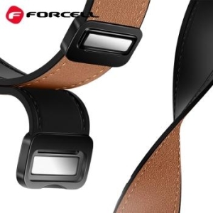 Pasek 22 mm magnetyczny skóra ekologiczna Samsung Galaxy Watch Forcell F-Design FS20 Brązowy - 206031