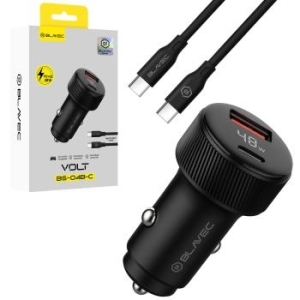 Ładowarka Samochodowa USB + Typ C Blavec BS-04B-C Volt QC 3.0 48W z kablem Typ C na Typ C Czarny - 205768