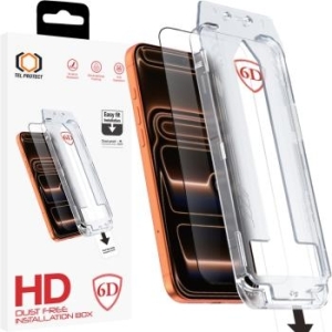 Szkło Hartowane 6D Full Glue Dust-Free Easy Fit Apple iPhone 16 Czarny - 206231