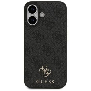 Markowy Armor Case Guess PU 4G Small 4G and Classic Apple iPhone 17 Czarny - 206236