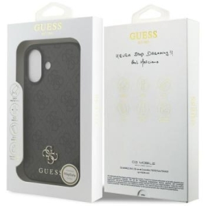 Markowy Armor Case Guess PU 4G Small 4G and Classic Apple iPhone 17 Czarny - 206238