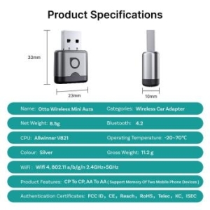 Adapter Bezprzewodowy samochodowy OTTOCAST CA530-T Mini Aura 2026 - 206395