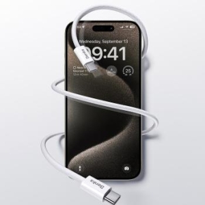 Kabel pleciony Typ C na Lightning Benks D46 PD 27W 3A 2m Biały - 206459