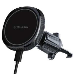 Uchwyt Samochodowy magnetyczny z ładowaniem indukcyjnym i do kratki Blavec BHC-06B 15W Czarny - 206375