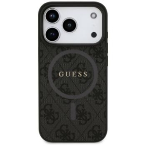 Markowy Hard Case Guess PU 4G Ring Classic Logo Apple iPhone 17 Pro Czarny - 206544