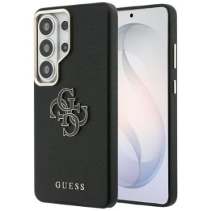 Markowy Hard Case Guess Grained Big 4G Metal Logo Samsung Galaxy S26 Ultra Czarny - 206616