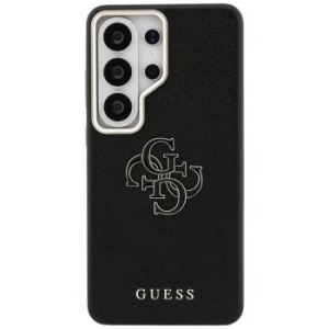 Markowy Hard Case Guess Grained Big 4G Metal Logo Samsung Galaxy S26 Ultra Czarny - 206617