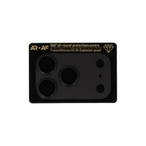 Szkło Hartowane na aparat Aluminum Metal Camera Full Cover Lens Apple iPhone 17 Pro Max Czarny (wyspa+mesh) - 206669