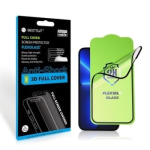 Szkło Hybrydowe 5D Full Glue Bestsuit Flexible Apple iPhone 15 Pro Czarny - 206703