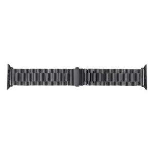 Pasek stalowy na zatrzask Apple Watch 42 / 44 / 45 / 49 mm Forcell F-Design FA10 Czarny - 206731