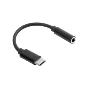 Adapter Audio Jack 3,5 mm - Typ C Maxlife MXJC-02 Czarny - 207496