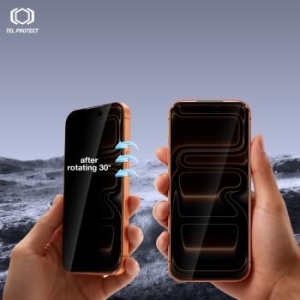 Szkło Hartowane Dust-Free Easy Fit Privacy Titan Apple iPhone 17 Pro Max Czarny - 207545