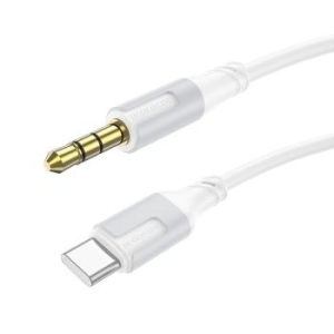 Kabel AUX Jack 3,5mm na Typ C Borofone BL19 Creator 1m Biały - 207637