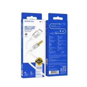 Kabel AUX Jack 3,5mm na Typ C Borofone BL19 Creator 1m Biały - 207640