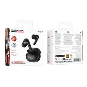 Słuchawki Bluetooth TWS Borofone FQ16 Star ANC+ENC smart AI Czarny - 207744