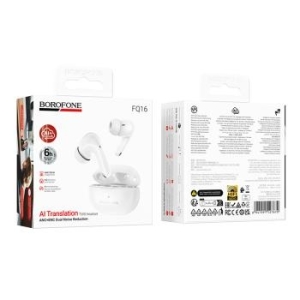 Słuchawki Bluetooth TWS Borofone FQ16 Star ANC+ENC smart AI Biały - 207748