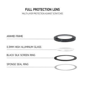 Szkło Hartowane na aparat 3D Lens Aramid Series Apple iPhone 14 Pro/14 Pro Max (obiektyw 3 sztuki) - 207817