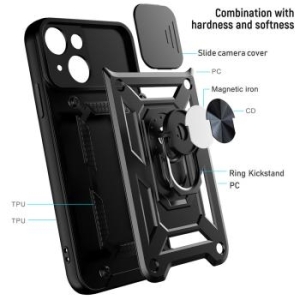 Slide Camera Armor Case Apple iPhone 14 Czarny - 207957