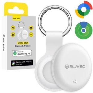 Lokalizator GPS Tag Blavec BTG-02 Bluetooth Tracker Dual Apple & Android + Etui brelok Biały - 207959