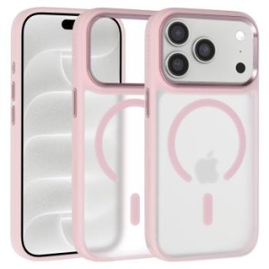 Markowy Armor Case Liavec Cloudy Case with Metal Camera Frame Apple iPhone 18 Pro / 17 Pro Różowy - 208804