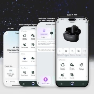 Słuchawki Bluetooth Blavec TWS BW-08 Speak AI z tłumaczeniem na żywo Czarny - 208745