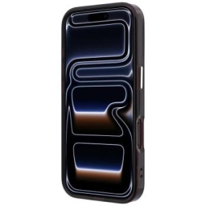 Markowy Hard Case Karl Lagerfeld IML Ring Stand 360 Kameo Metal MagSafe Apple iPhone 18 Pro / 17 Pro Burgundowy - 208022