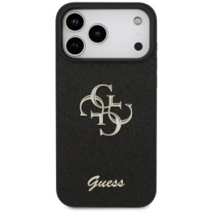 Markowy Hard Case Guess Fixed Glitter Big 4G Apple iPhone 17 Pro Max / 18 Pro Max Czarny - 208165