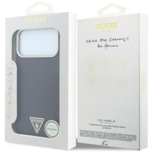 Markowy Hard Case Guess Kevlar Triangle Logo MagSafe Apple iPhone 17 Pro Max / 18 Pro Max Burgundowy - 208175