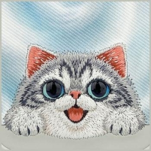 Markowy Hard Case Nimmy Big Eyed Lying Silver Shaded Cat z MagSafe Apple iPhone 18 Pro Max / 17 Pro Max Szary - 208062