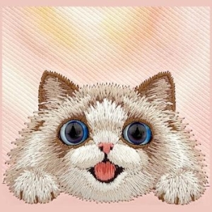 Markowy Hard Case Nimmy Big Eyed Lying Ragdoll Cat z MagSafe Apple iPhone 18 Pro / 17 Pro Różowy - 208151