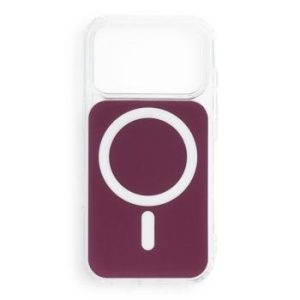 Clear Fusion Mag Cover z MagSafe Apple iPhone 18 Pro / 17 Pro Burgundowy - 208543