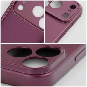 Metallic Case Apple iPhone 18 Pro / 17 Pro Burgundowy - 208554
