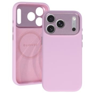 Markowy Hard Case Liavec Silk Shield Case with Metal Camera Frame Apple iPhone 18 Pro / 17 Pro Różowy - 208533
