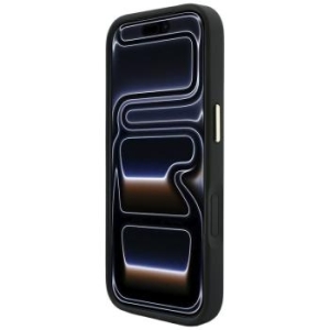 Markowy Hard Case Guess Saffiano Peony Ring z MagSafe Apple iPhone 18 Pro Max / 17 Pro Max Czarny - 208383