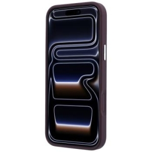 Markowy Hard Case Karl Lagerfeld with Ring Stand 360 Karl Head Pin MagSafe Apple iPhone 18 Pro / 17 Pro Burgundowy - 209119