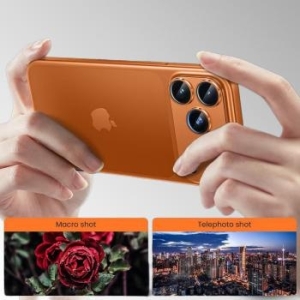 Szkło Hartowane na aparat Tel Protect AR+AF Full Metal Camera Protector Apple iPhone 18 Pro Burgundowy (wyspa) - 209195